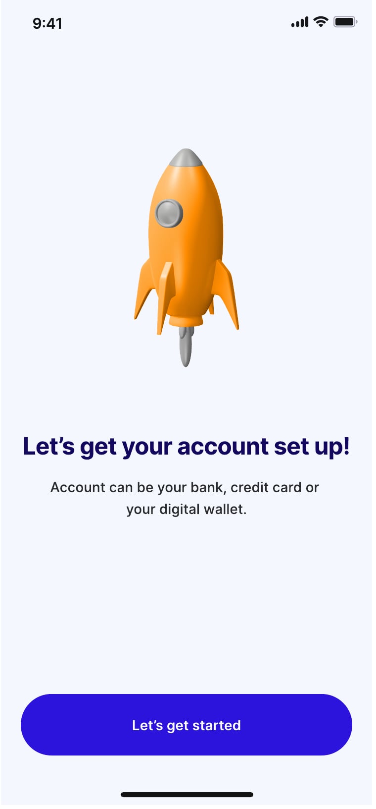Brees personal finance app account set up screen 2 of 2.