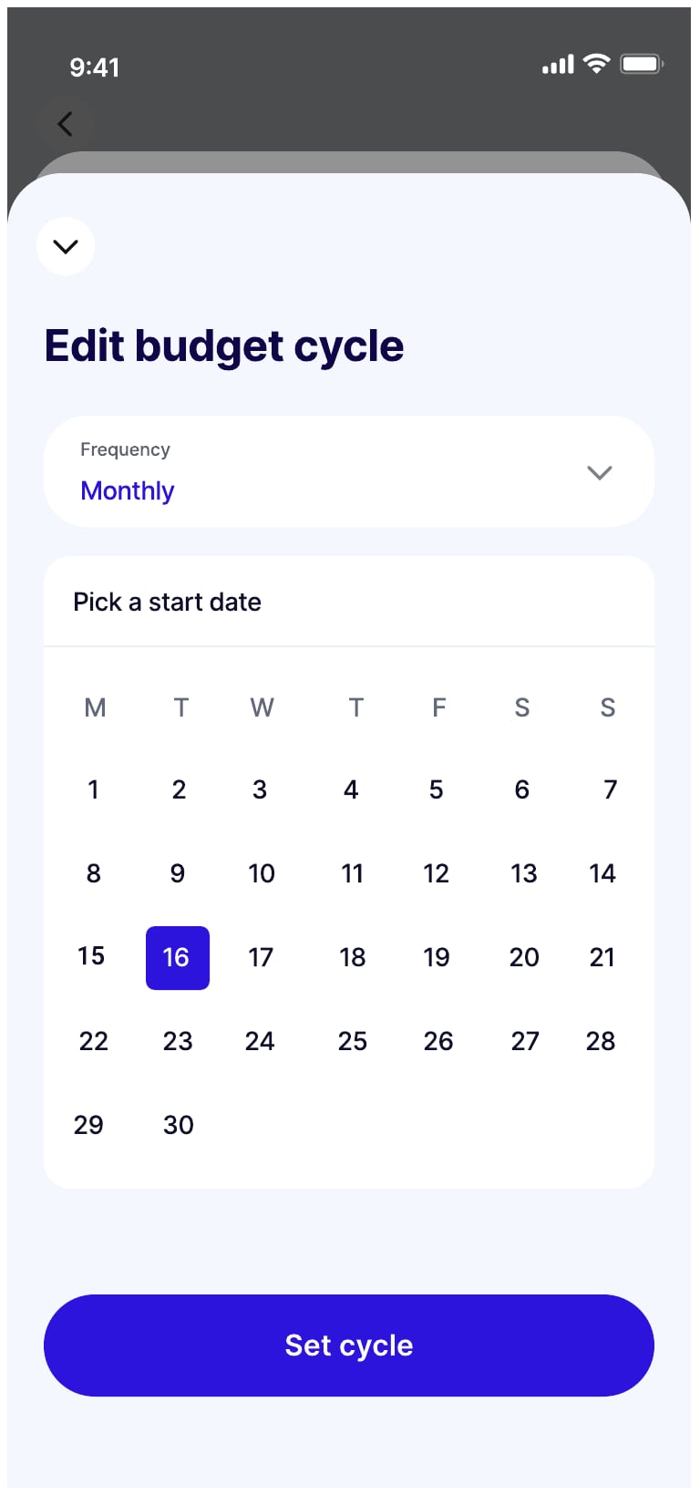 Brees personal finance app budget screen 3 of 12.