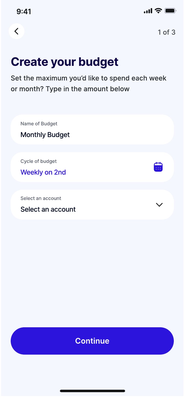 Brees personal finance app budget screen 5 of 12.