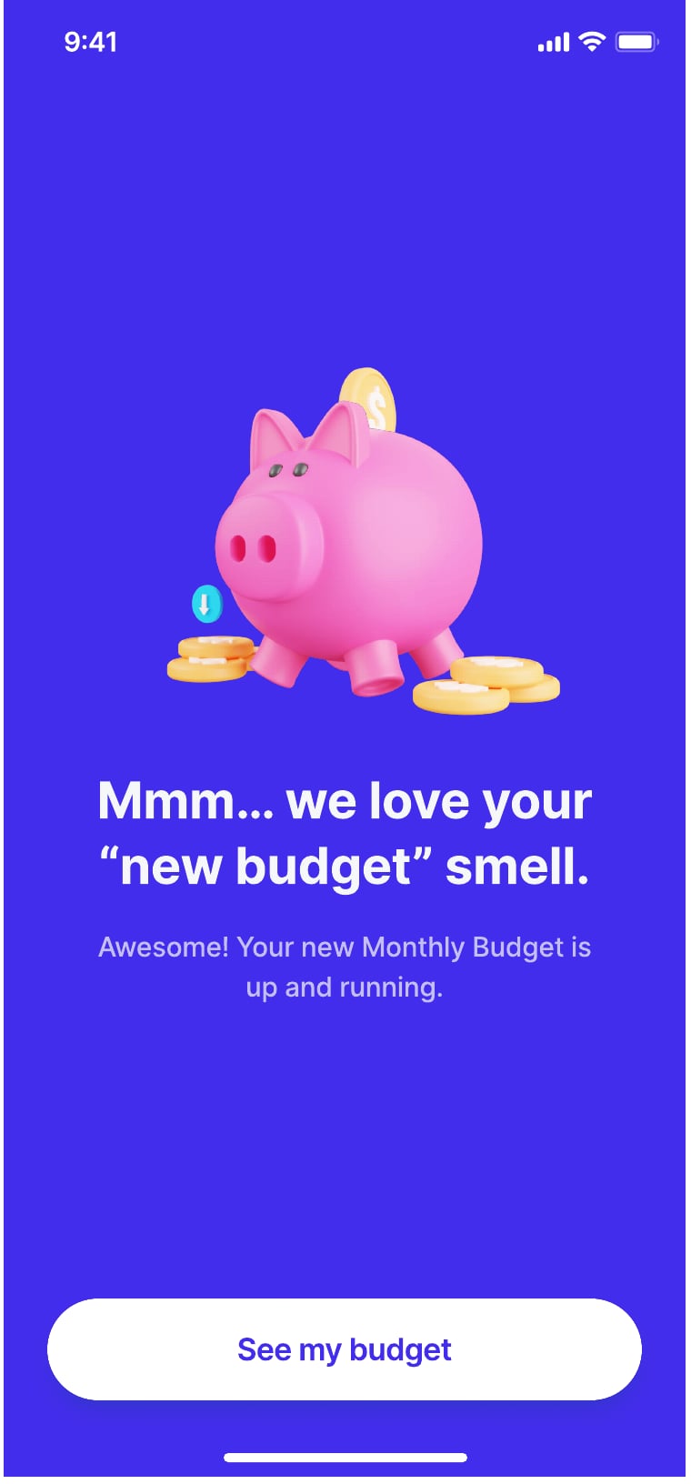 Brees personal finance app budget screen 9 of 12.