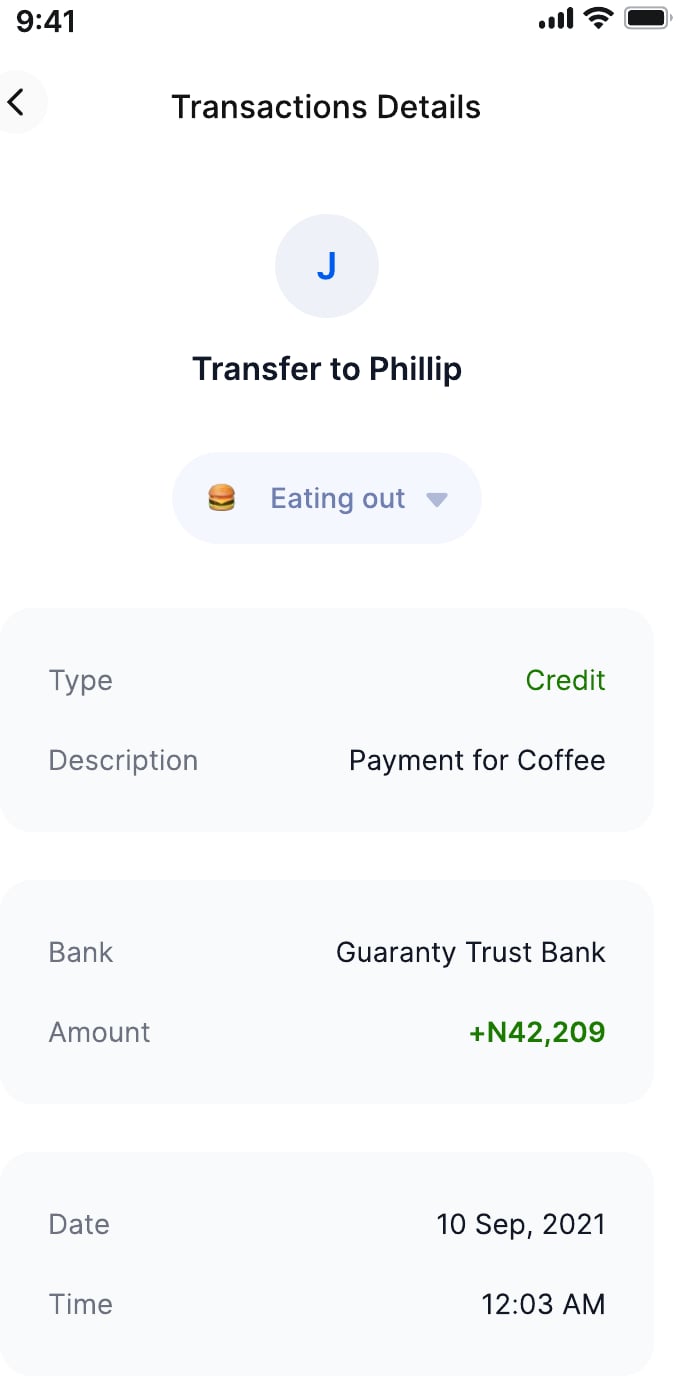 Brees personal finance app home screen 11 of 13.