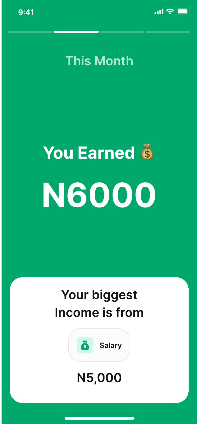 Brees personal finance app insights screen 4 of 6.