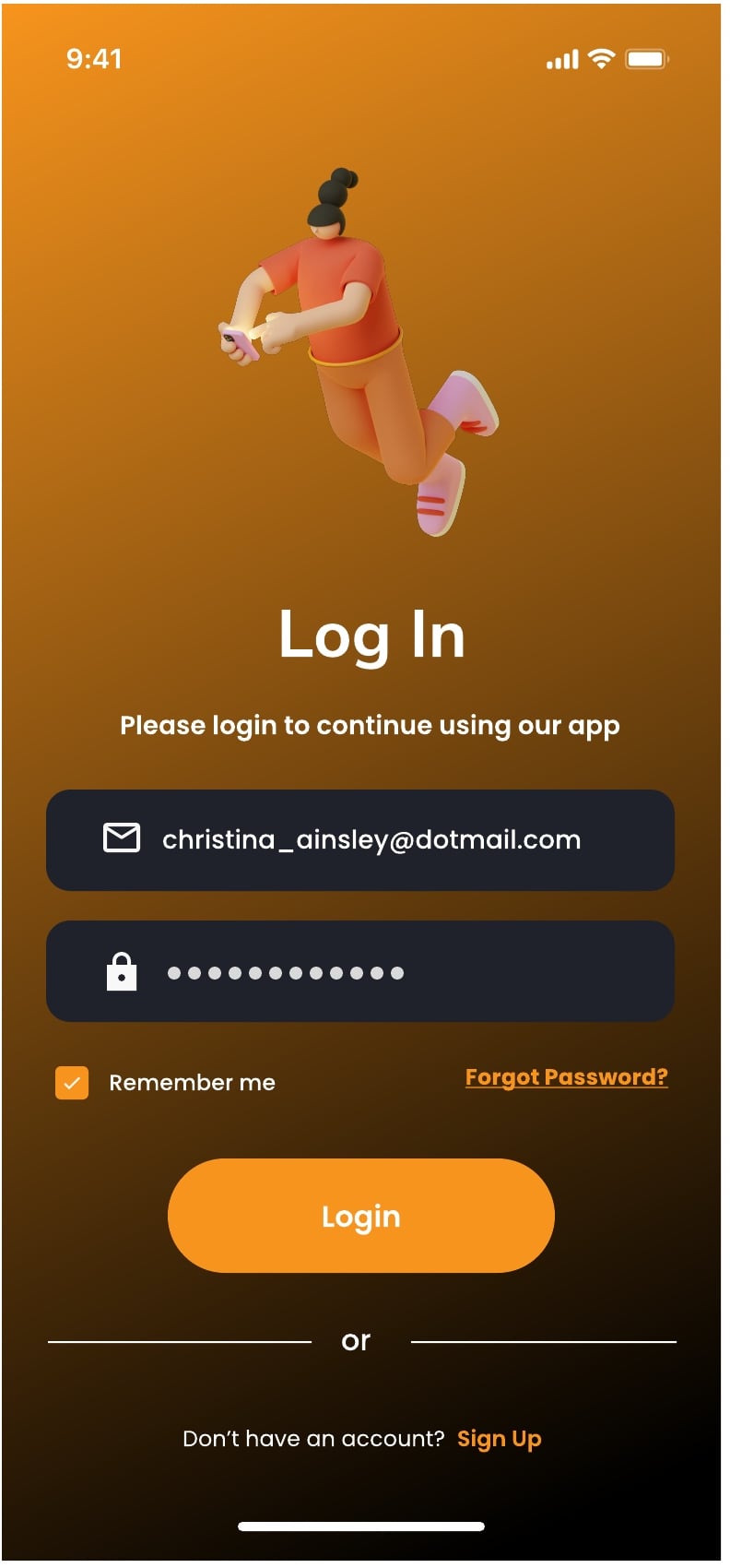 Startup Assistant AI assistant app sign up and sign in screen 2 of 7.