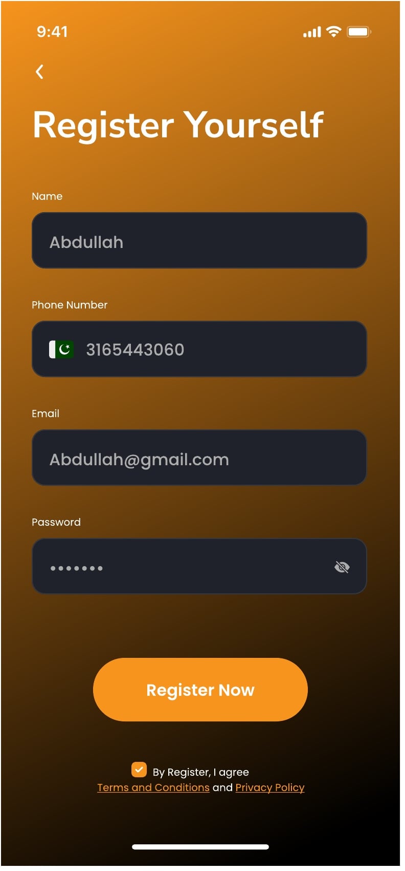 Startup Assistant AI assistant app sign up and sign in screen 4 of 7.