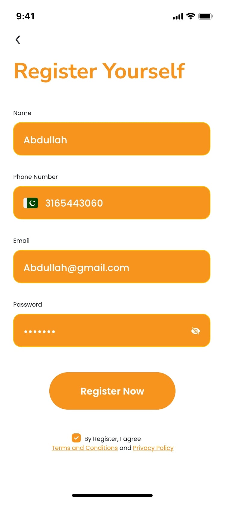 Startup Assistant AI assistant app sign up and sign in screen 4 of 5.
